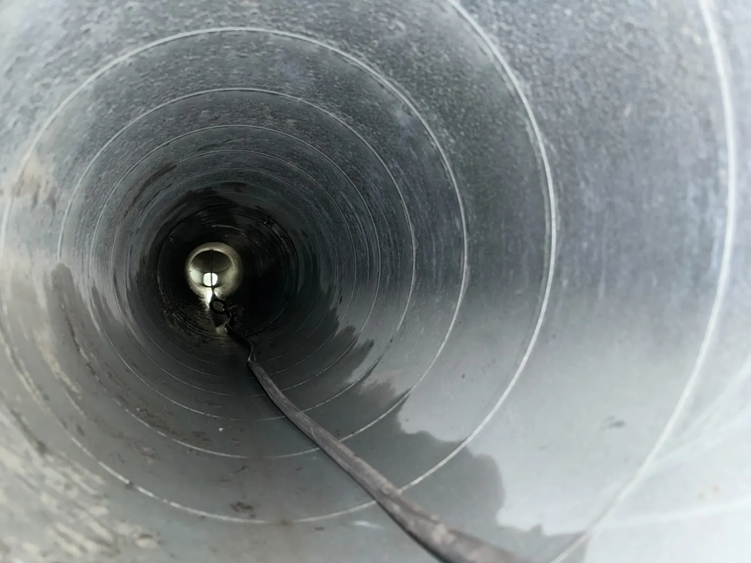 Volledig gereinigd ventilatiekanaal bij de oplevering